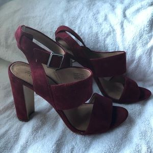 Madewell Burgundy Octavia Heel